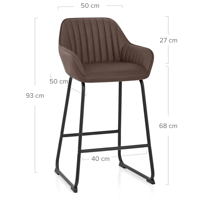 Chaise de Bar Faux Cuir - Kanto Marron