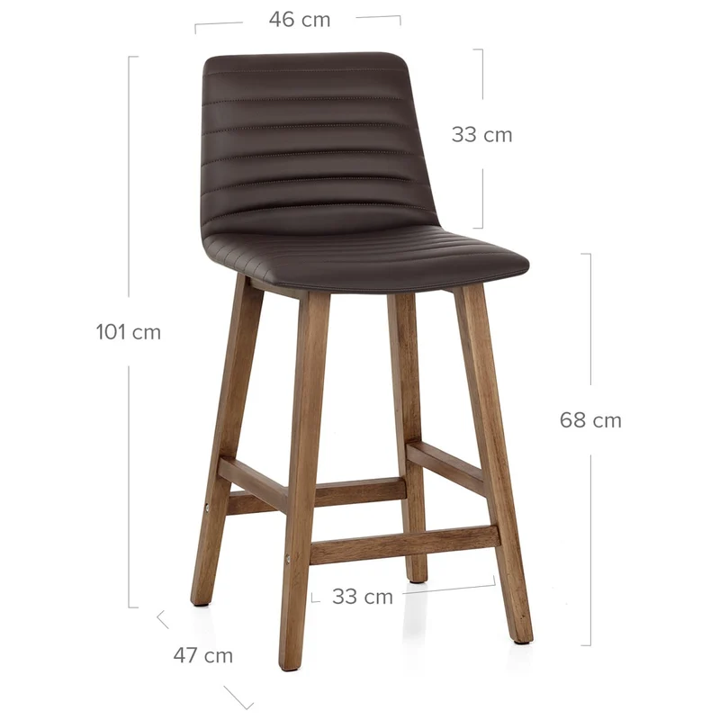 Tabouret de Bar Faux Cuir - Spritz Marron