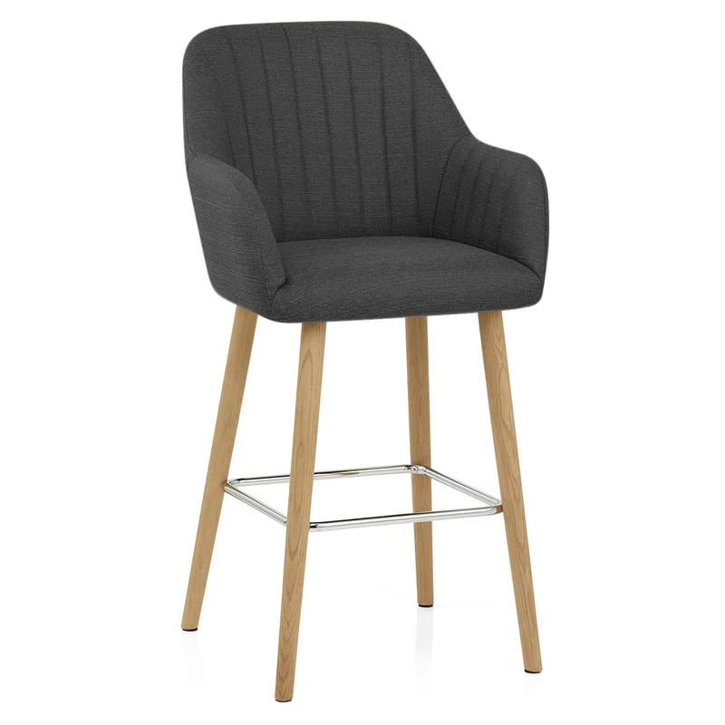 Tabouret de Bar Tissu - Rio Gris Foncé
