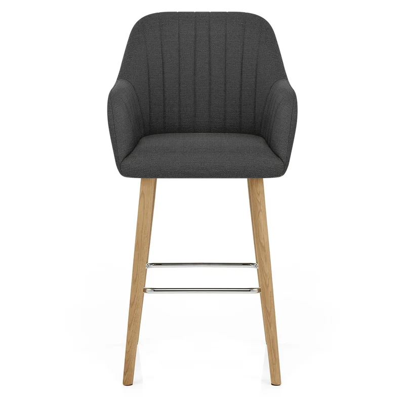 Tabouret de Bar Tissu - Rio Gris Foncé