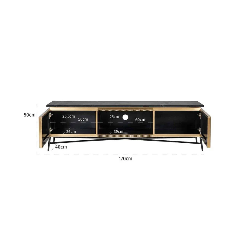 TV-Dressoir ferville 2-deuren (or)