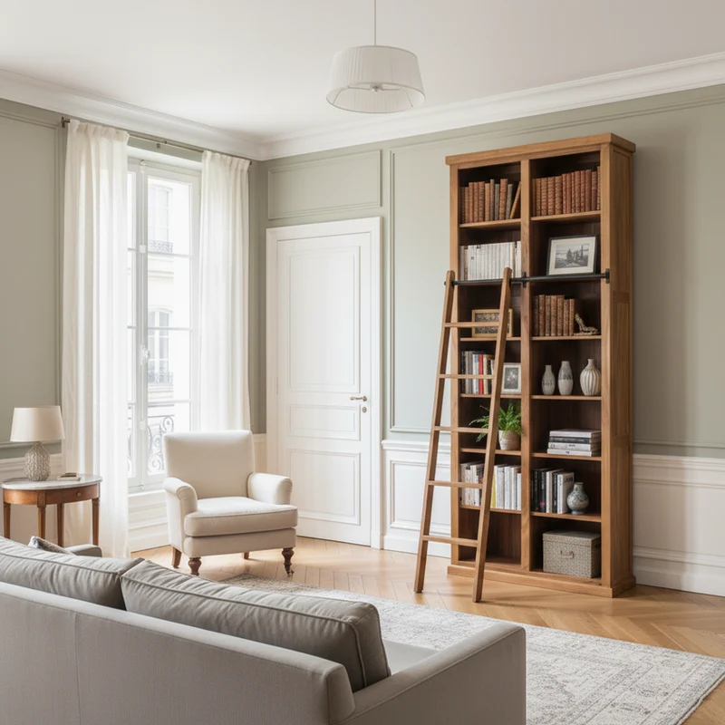 Bibliothèque ouverte échelle 240 cm | Acacia Emma II