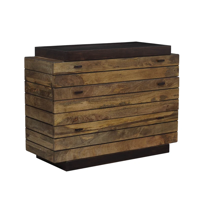 Commode bois massif bicolore 3T | Manguier Herods