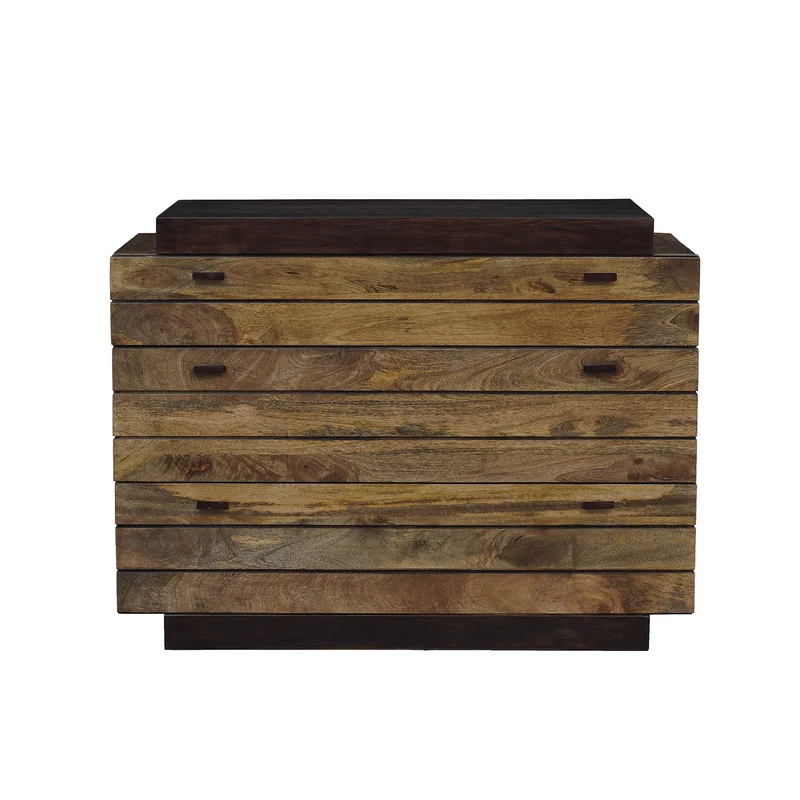 Commode bois massif bicolore 3T | Manguier Herods