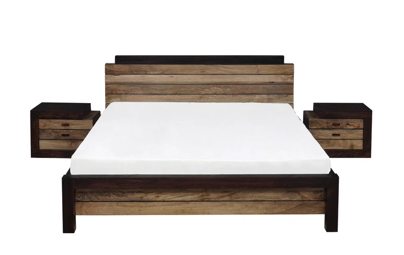 Lit 160 bois massif bicolore | Manguier Herods