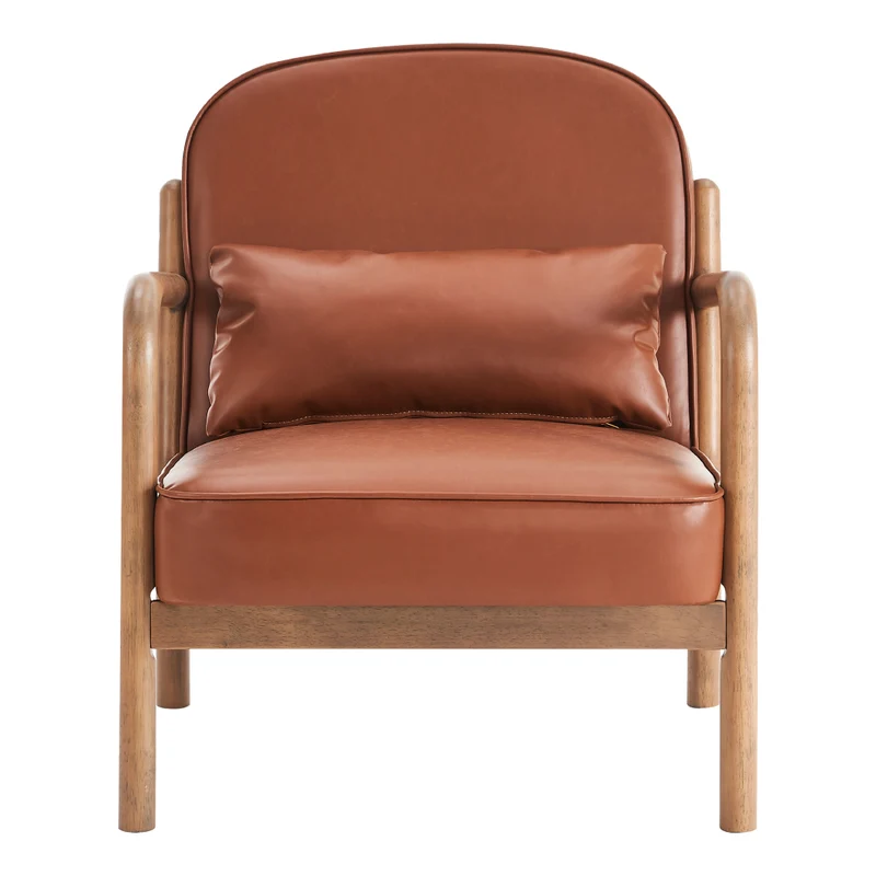 Chaise d'appoint aspect cuir ou en tissu - Fani