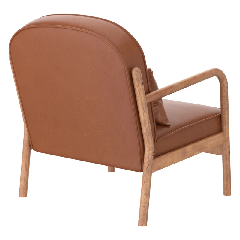 Chaise d'appoint aspect cuir ou en tissu - Fani