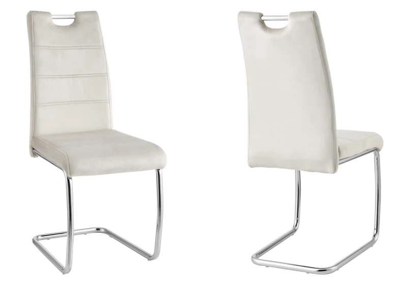 Chaise luge en velours taupe dossier haut - Grazia x6