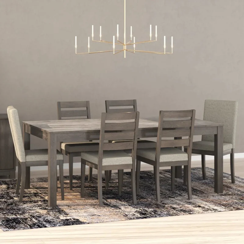 Ensemble de salle à manger avec 6 chaises rembourrées