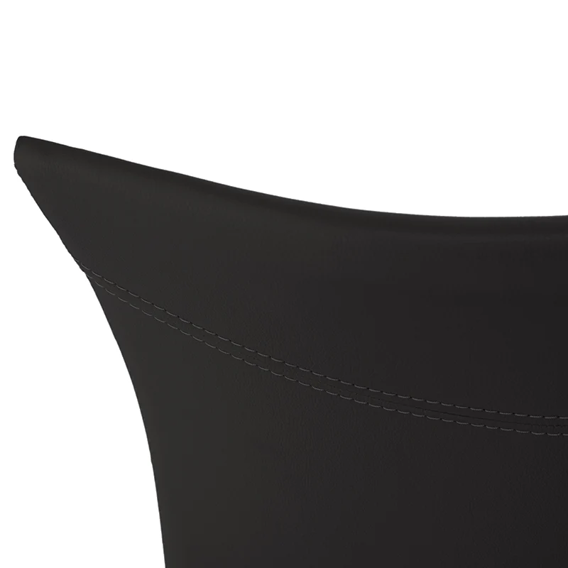 Chaise de salle à manger rembourrée aspect cuir noir - Alto 34