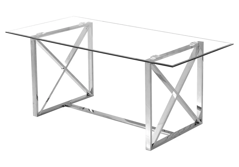 Table en verre et chaises grises - Avas