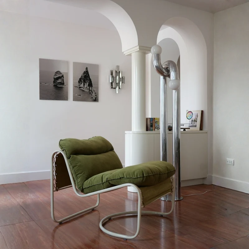 Fauteuil Campo velours milleraies