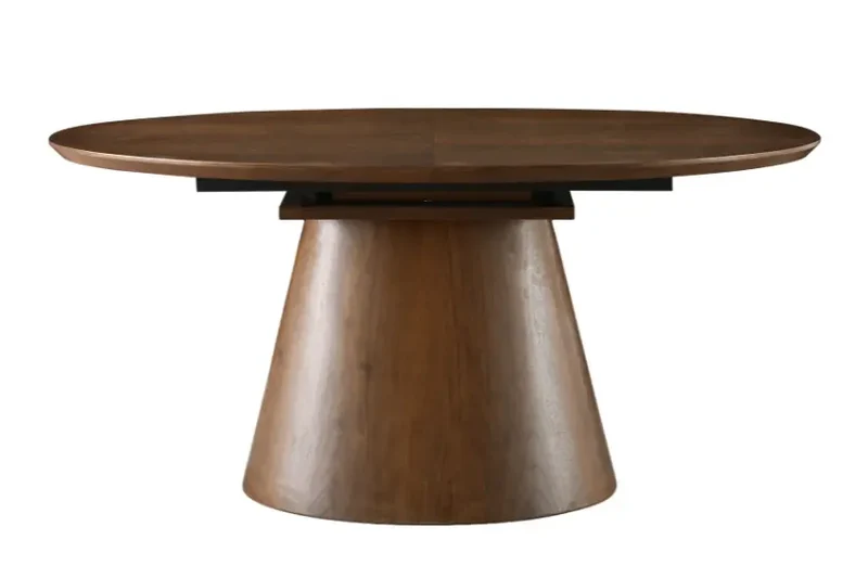 Table de Salle à Manger Extensible en Bois Massif OVANA - de 160 cm à 200 cm
