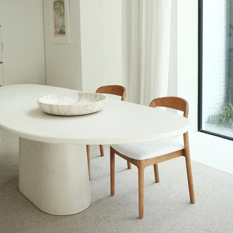 Table à manger de forme organique - StoneSkin - Anvers - Pied droit