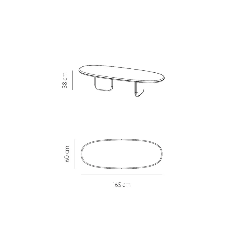 Table basse en travertin Ido - Latte Microskin - Blanc