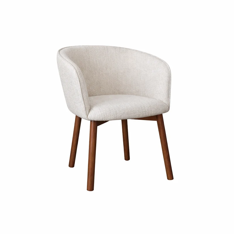 Chaise de salle à manger Nox - couleur noyer foncé - tissage Sandstone tacheté
