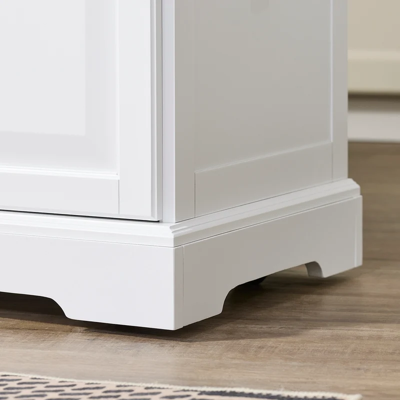 SoBuy FKW128-II-ST Chariot de Cuisine avec Tiroirs et Plan Rabattable – Îlot Pliable, Rangement – 107×71×91 cm, Blanc