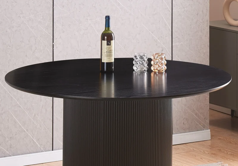 Table à manger ronde noire - Piato