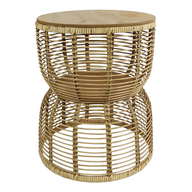 Table d'appoint en bois et en bambou naturel - Barou