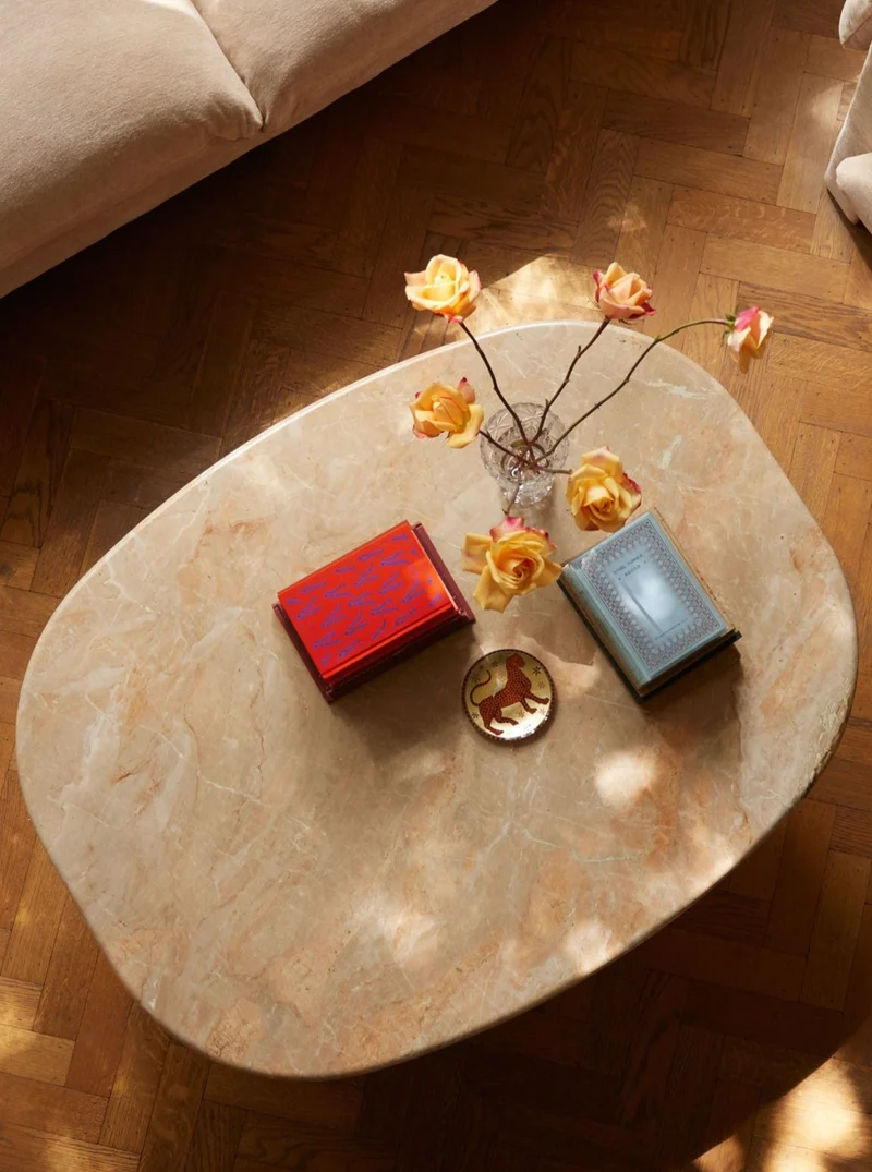 Circa Coffee Table in Breccia Oniciata Marble