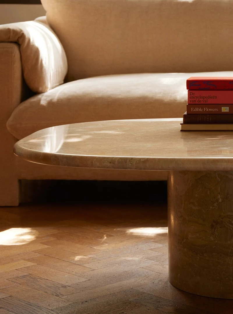 Circa Coffee Table in Breccia Oniciata Marble