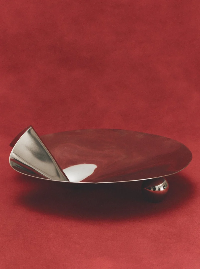107 - Stainless Steel Footed Serving Bowl