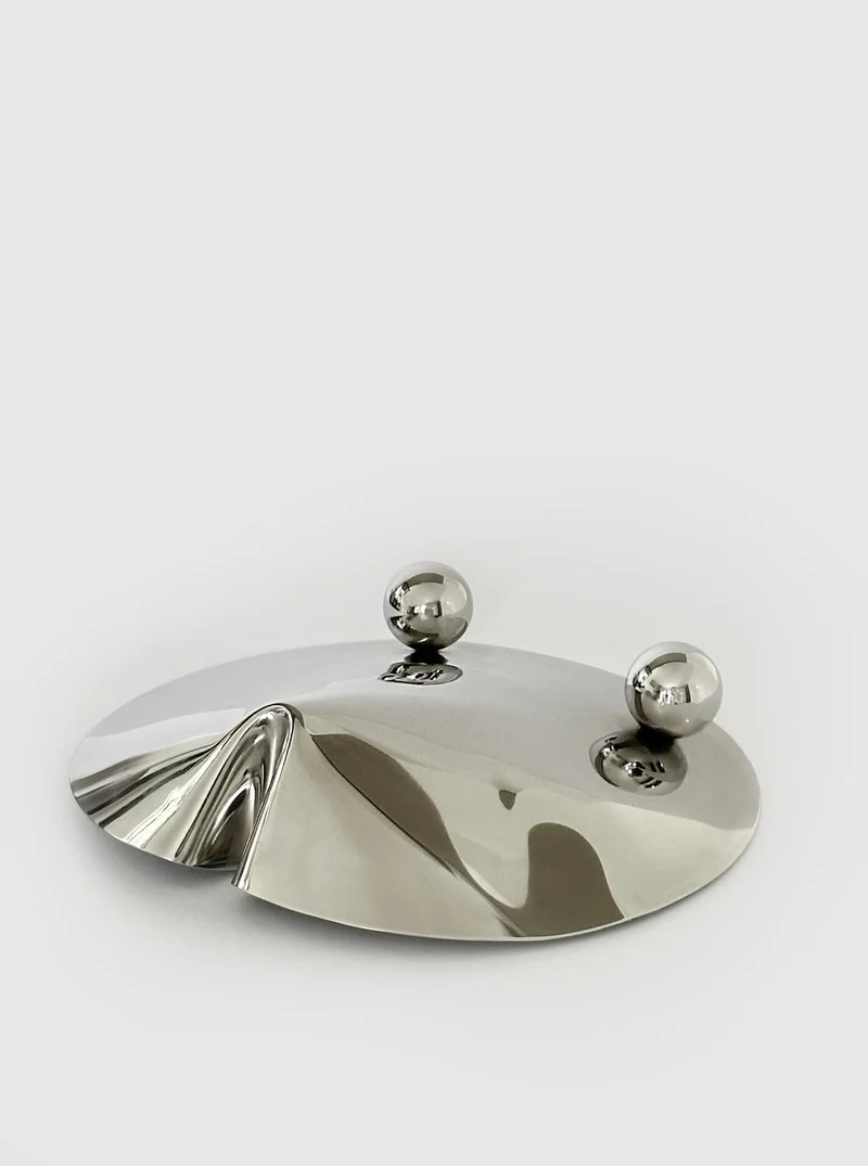 107 - Stainless Steel Footed Serving Bowl