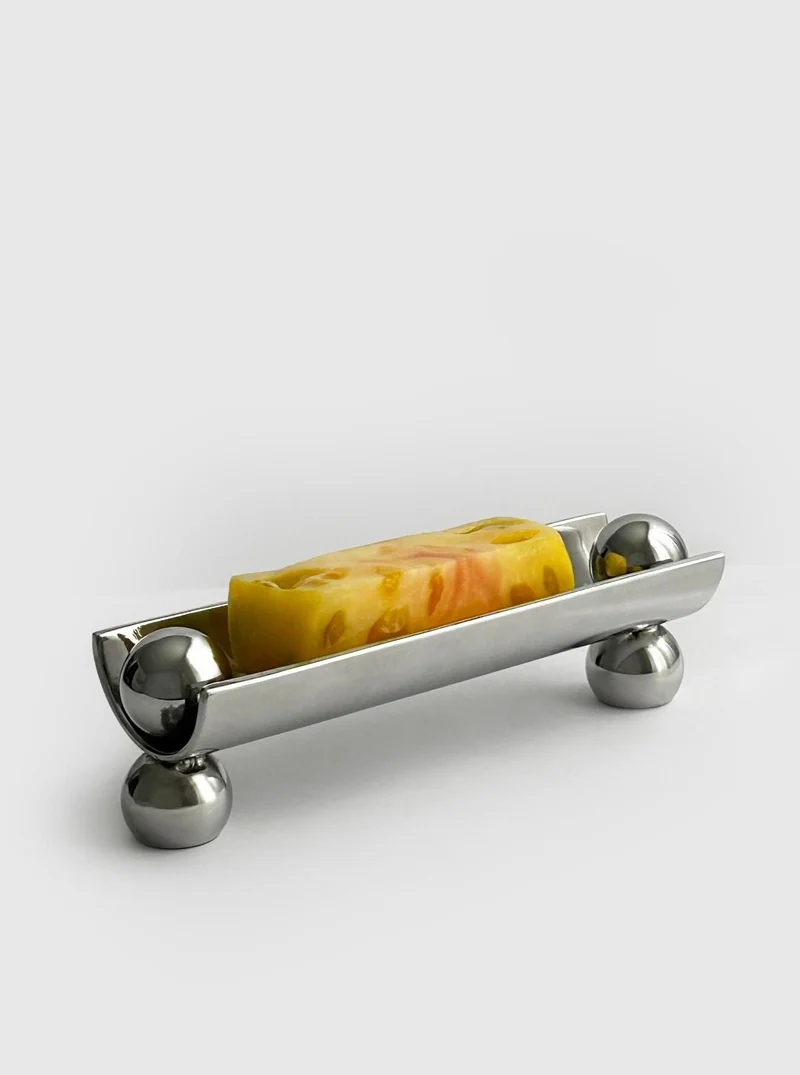 105 - Semi Tube Dish With Pearl Feet