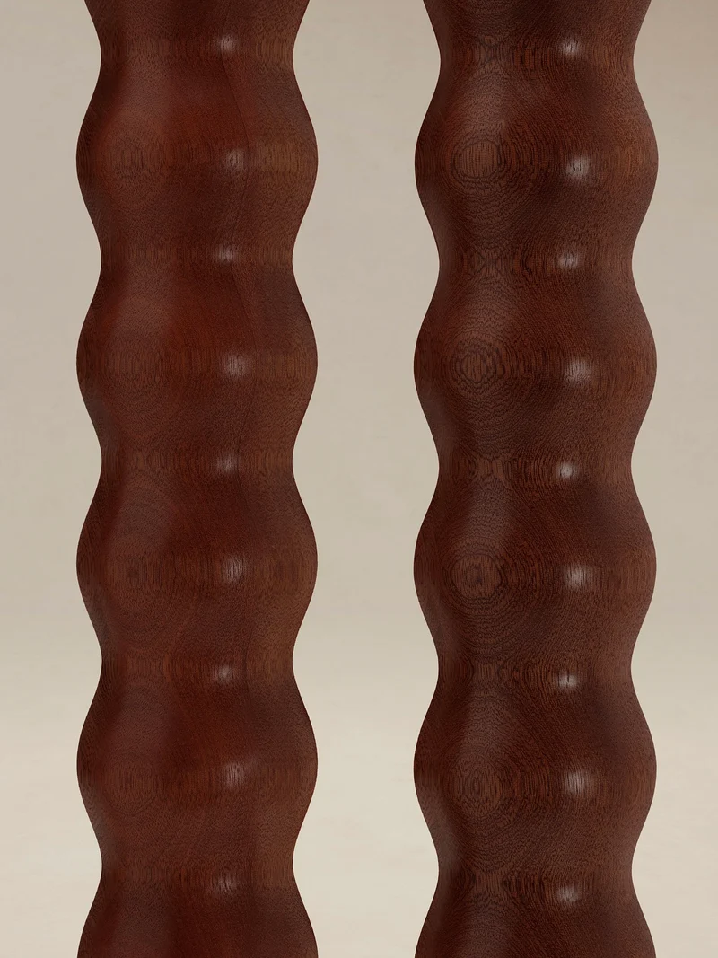 "Tougarine" Wood Floor Lamp