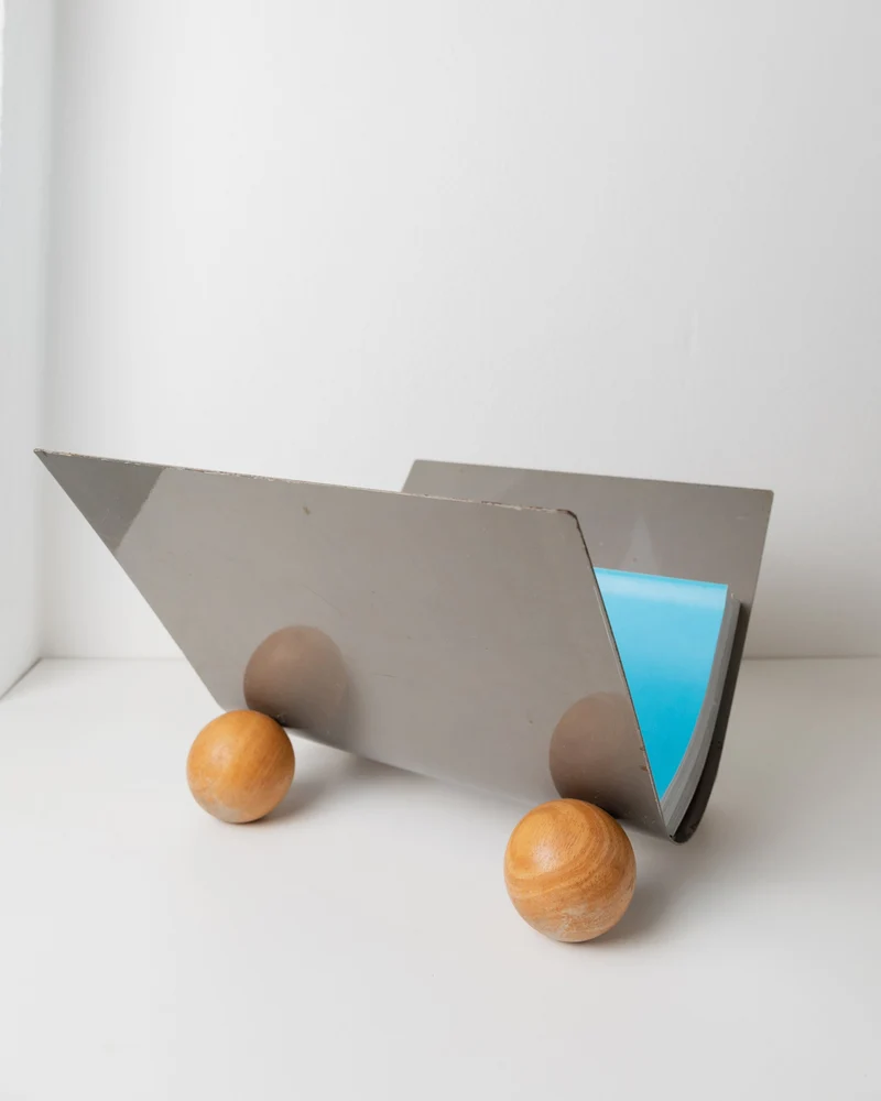 Vintage Metal Magazine Rack