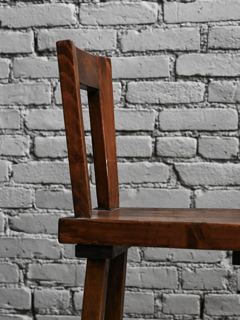 Set of 8 Geometric Wooden Chairs 40s