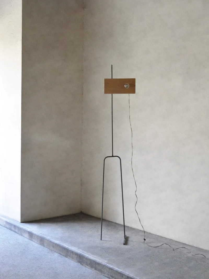 'Oiseau' Oak Floor Lamp