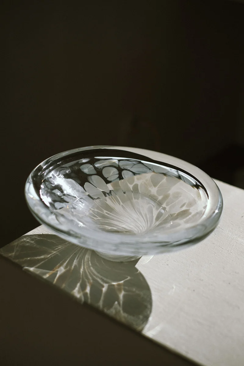 White Bowl Tortoise Glass