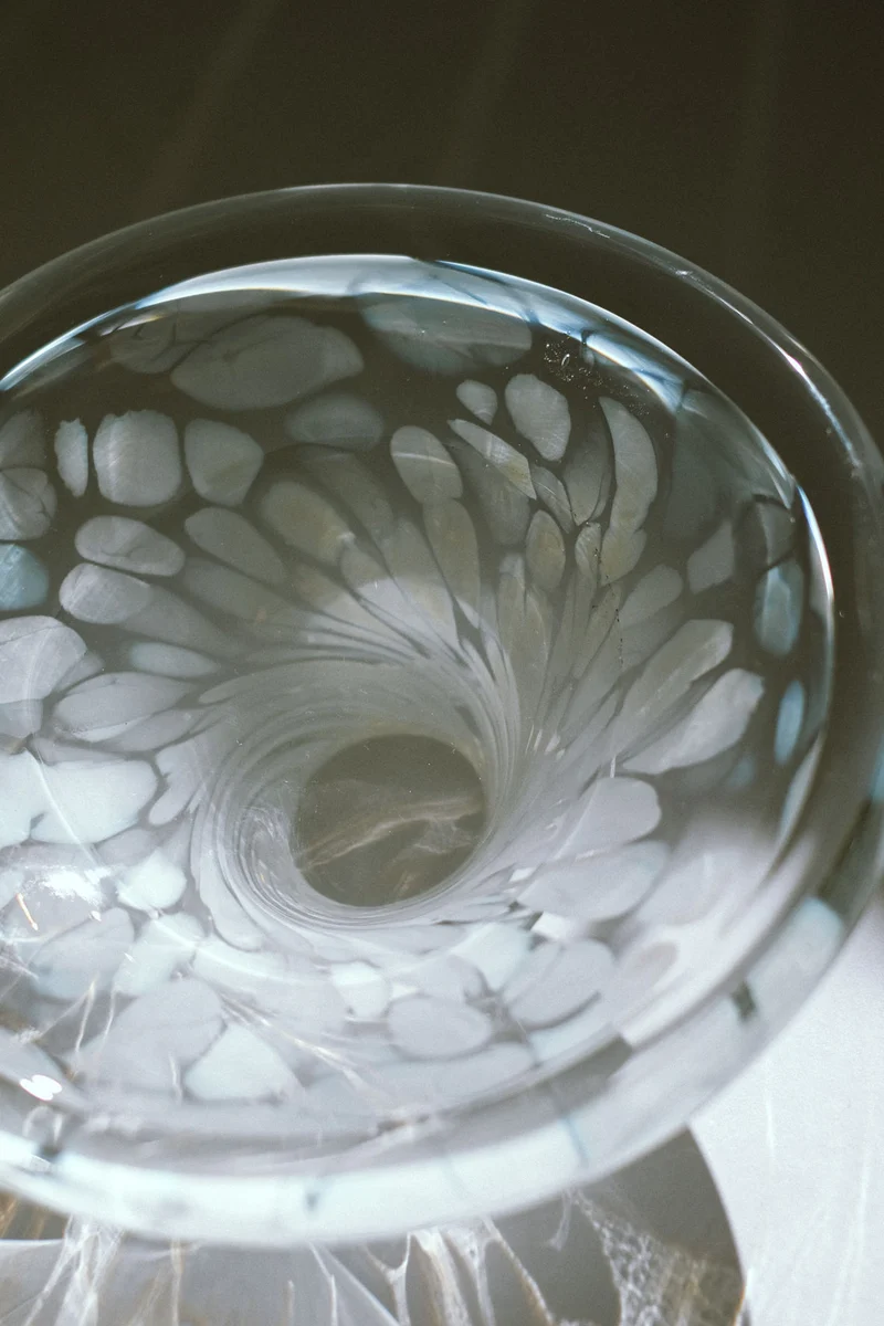 White Bowl Tortoise Glass