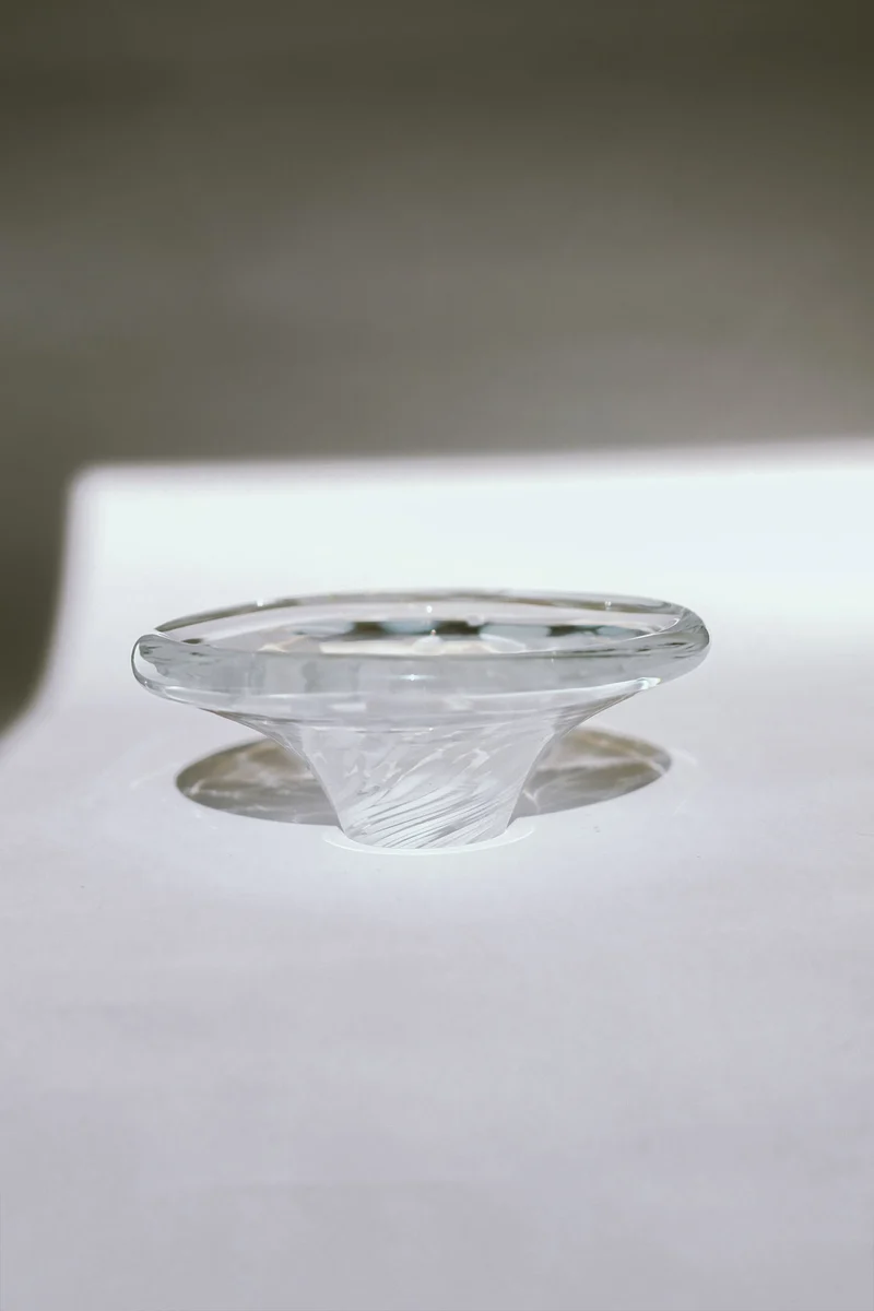 White Bowl Tortoise Glass