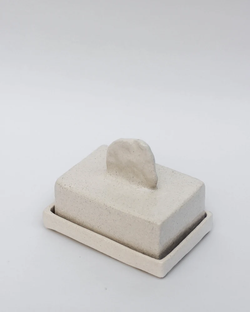 Stoneware butterdish