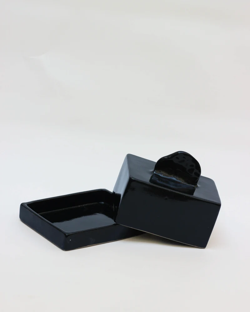 Stoneware butterdish