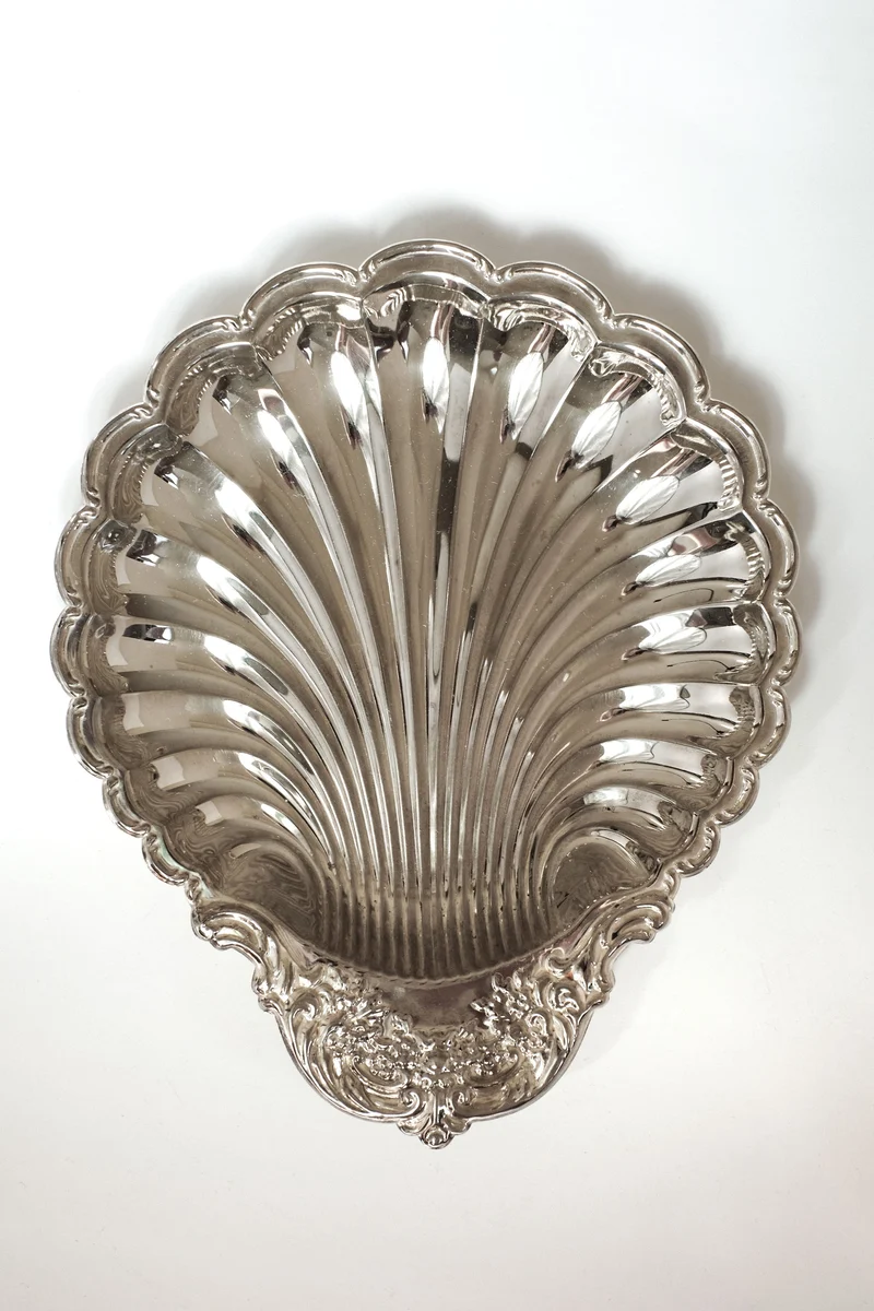 Large Silverplated Shell Dish