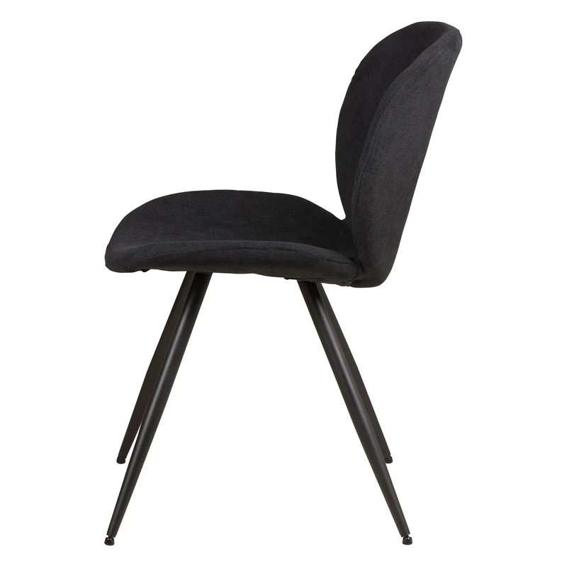 Chaise repas tissu noir
