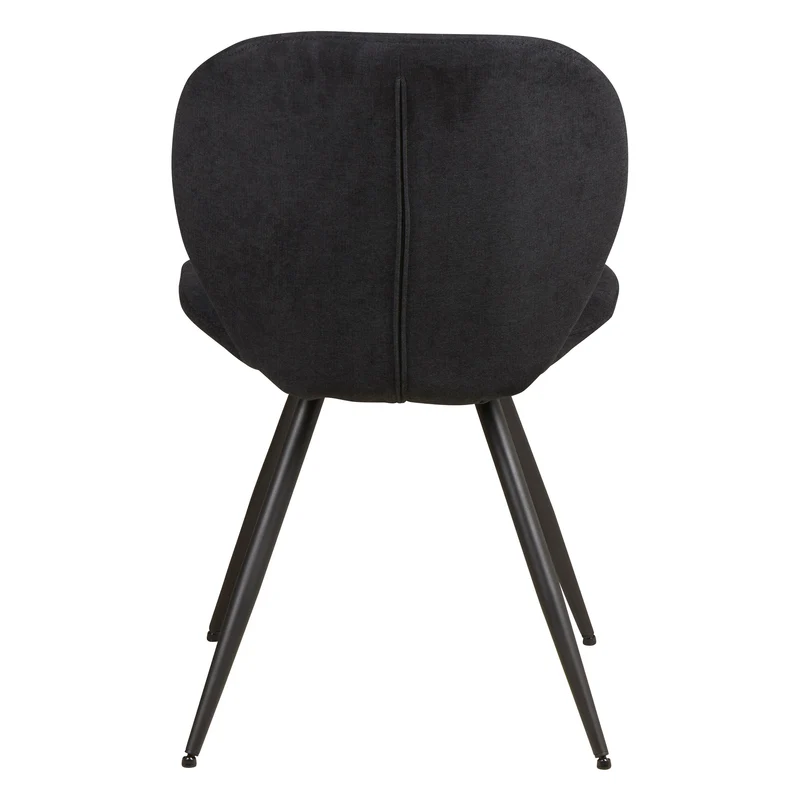 Chaise repas tissu noir