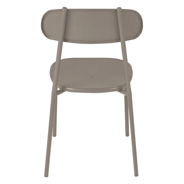 Chaise repas outdoor métal taupe