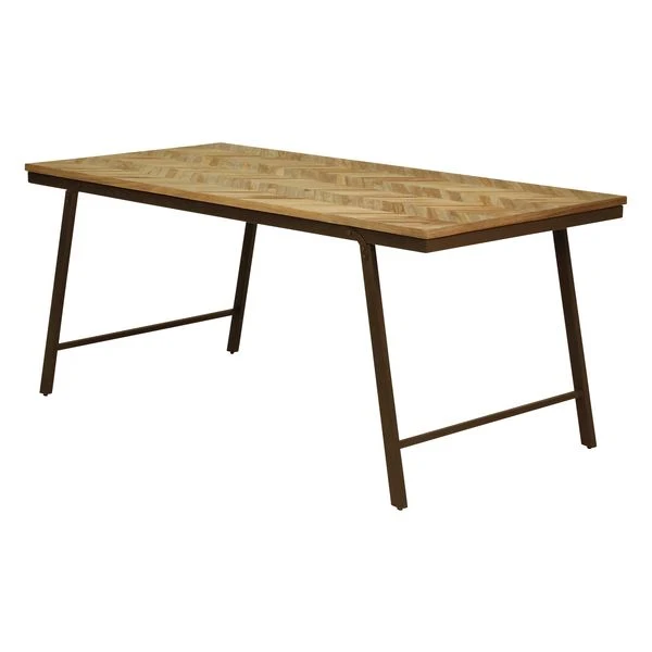Table repas teck recyclé 180cm