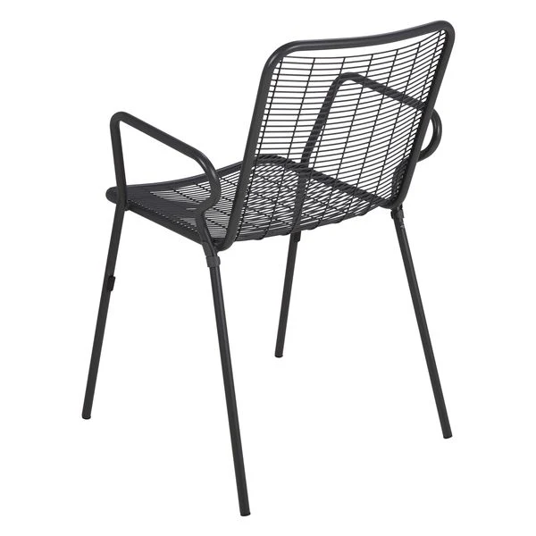 Fauteuil repas outdoor métal anthracite