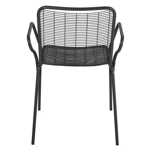 Fauteuil repas outdoor métal anthracite