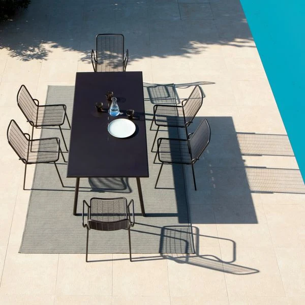 Chaise repas outdoor métal anthracite