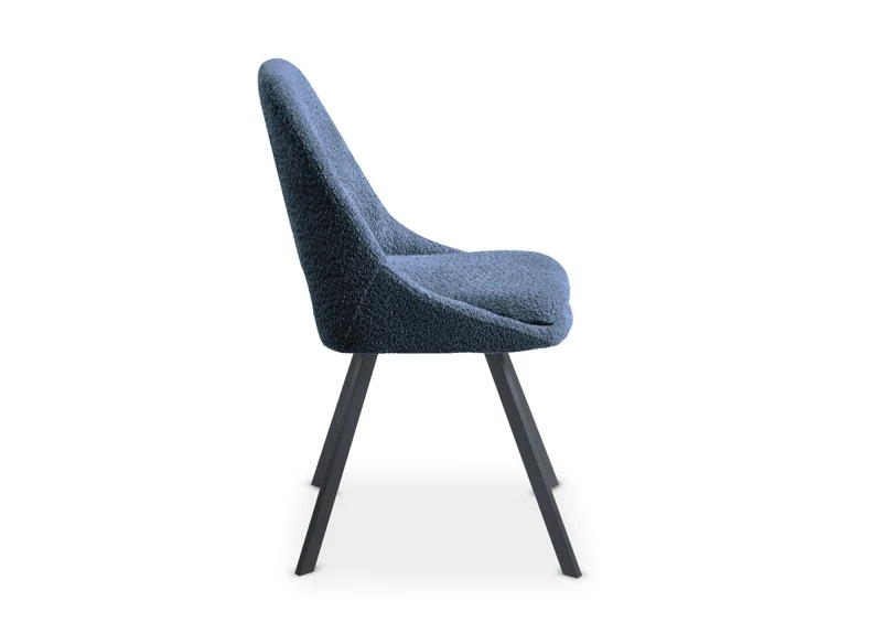 Lot de 4 chaises effet peau de mouton bleu NARCISSE