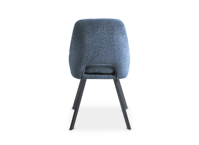 Lot de 4 chaises effet peau de mouton bleu NARCISSE