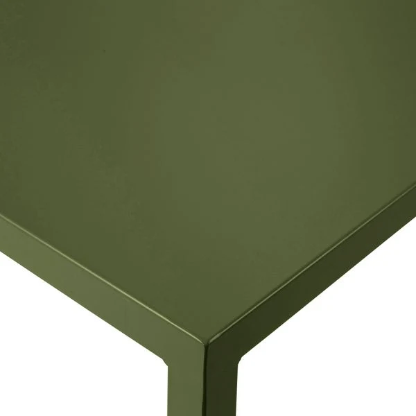 Table repas outdoor 160cm métal vert foncé