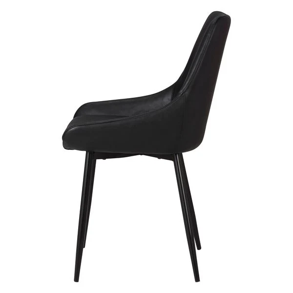 Chaise en PU noir
