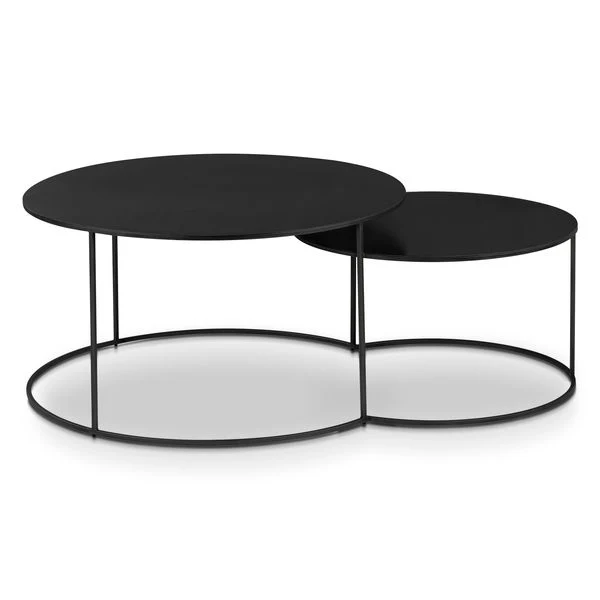 Tables basses gigognes métal noir GRAYSON